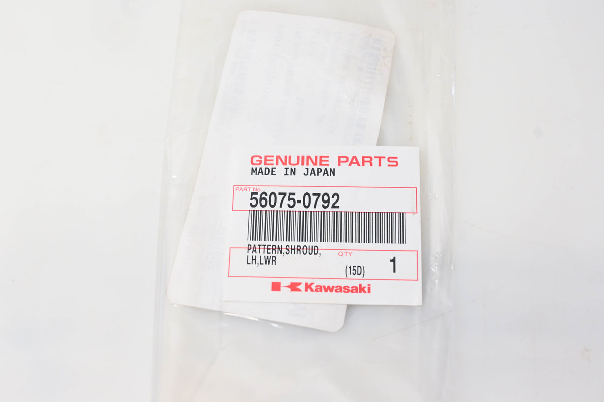 New OEM Kawasaki 56075-0792 Left Hand Shroud Decal NOS