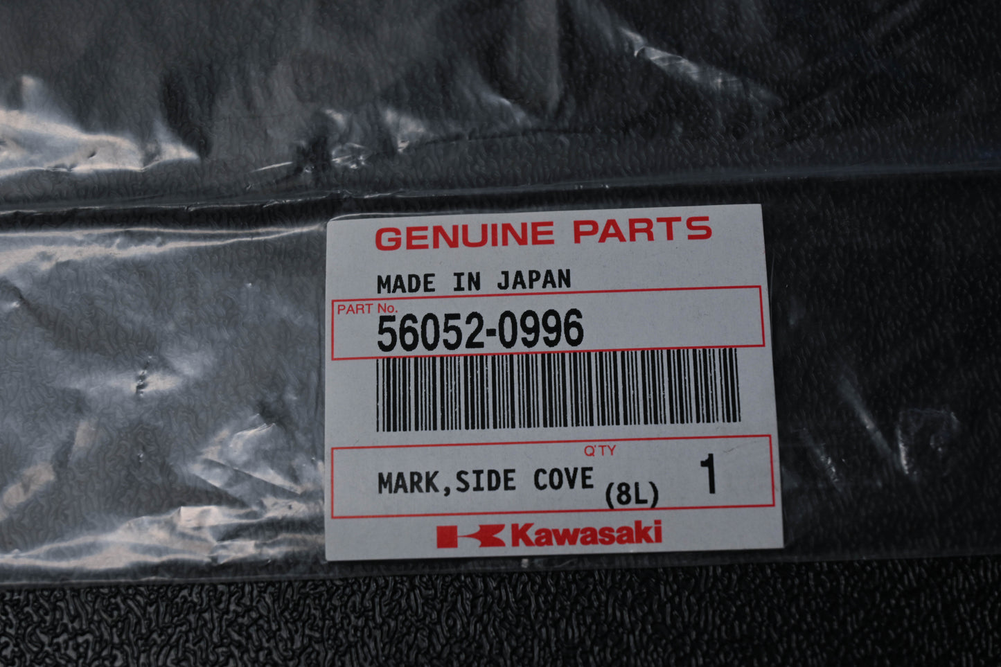 New OEM Kawasaki 56052-0996 Side Cover Decal NOS