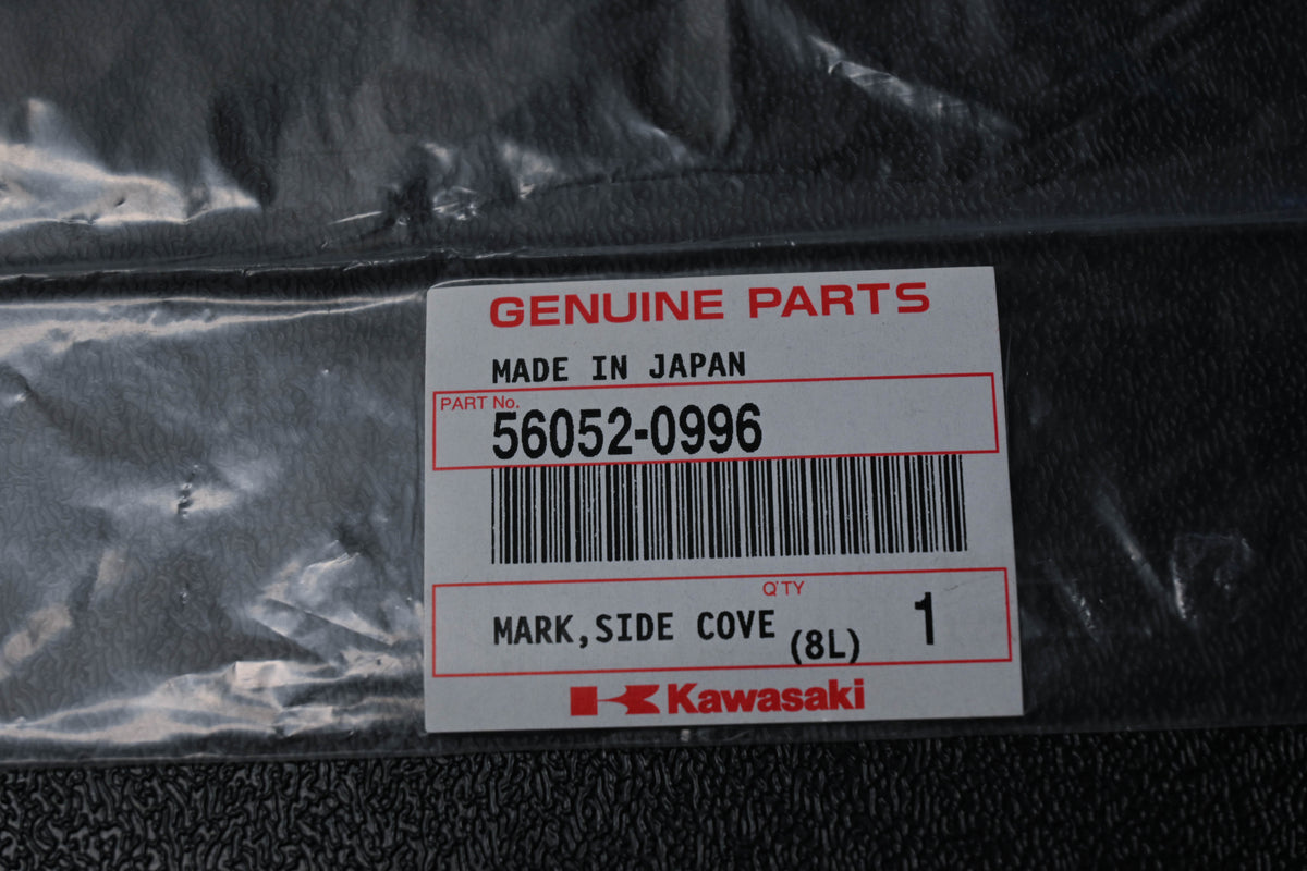 New OEM Kawasaki 56052-0996 Side Cover Decal NOS