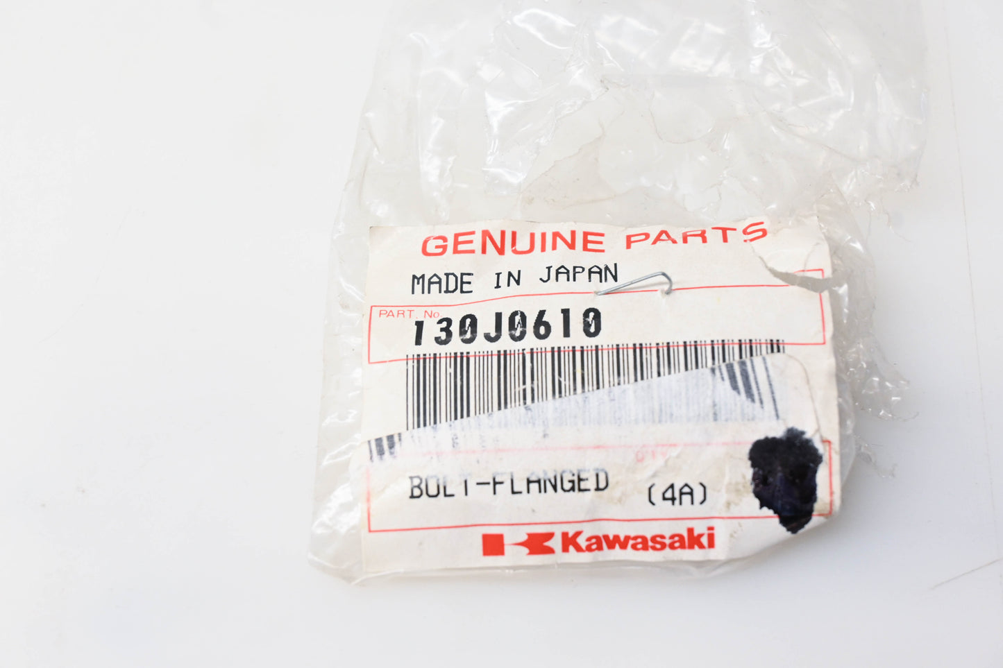 New OEM Kawasaki 130J0610 Flanged Bolt NOS