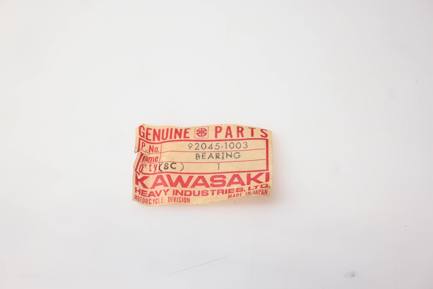 New OEM Kawasaki 92045-1003 Bearing NOS