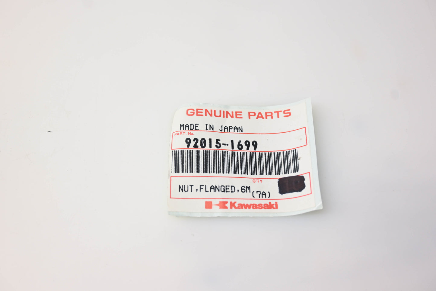 New OEM Kawasaki 92015-1699 16mm Flanged Nut NOS