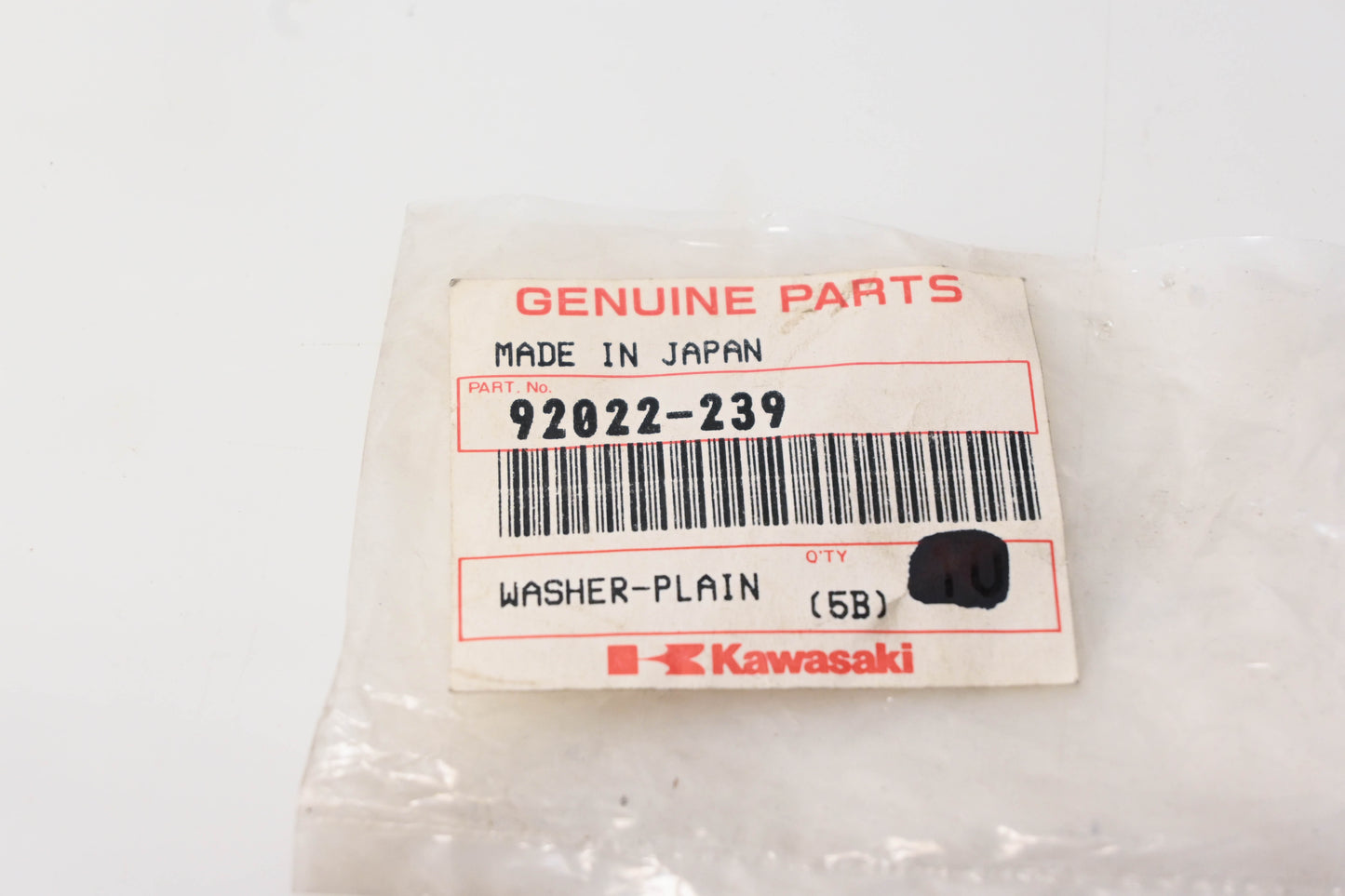 New OEM Kawasaki 92022-239 Plain Washer NOS