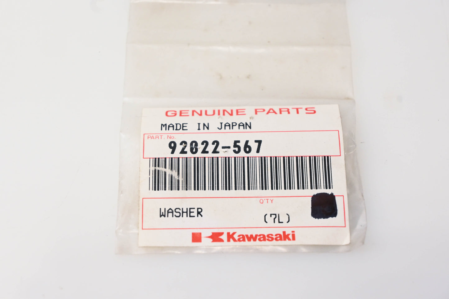 New OEM Kawasaki 92022-567 Washer NOS