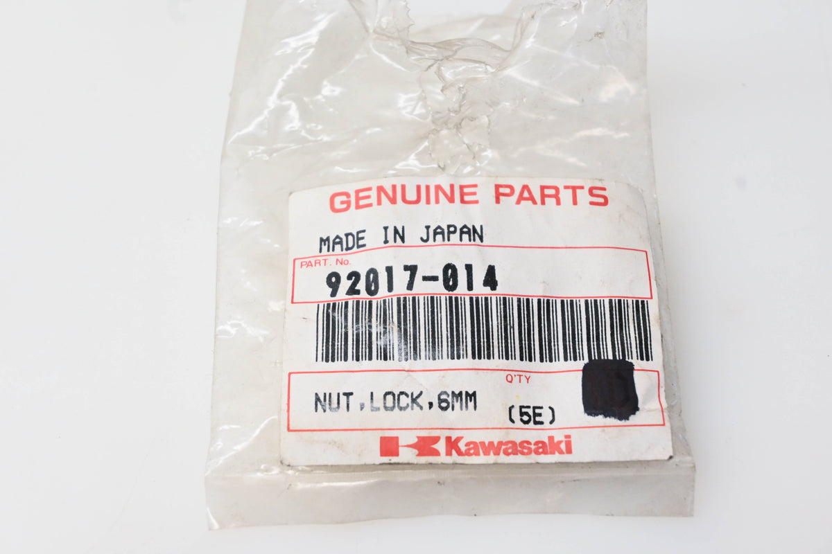 New OEM Kawasaki 92017-014 6mm Lock Nut NOS