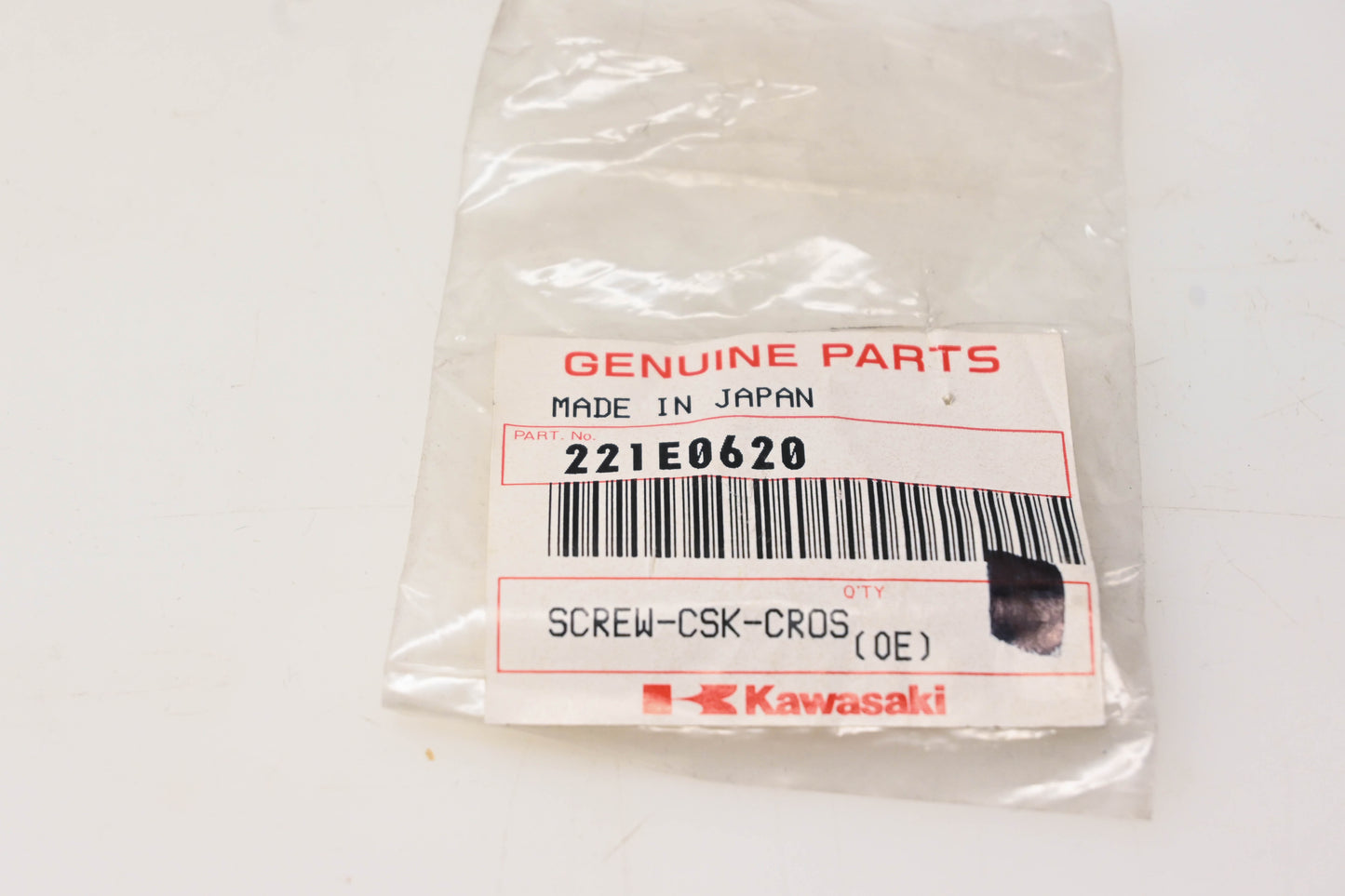 New OEM Kawasaki 221E0620 Countersunk Screw NOS