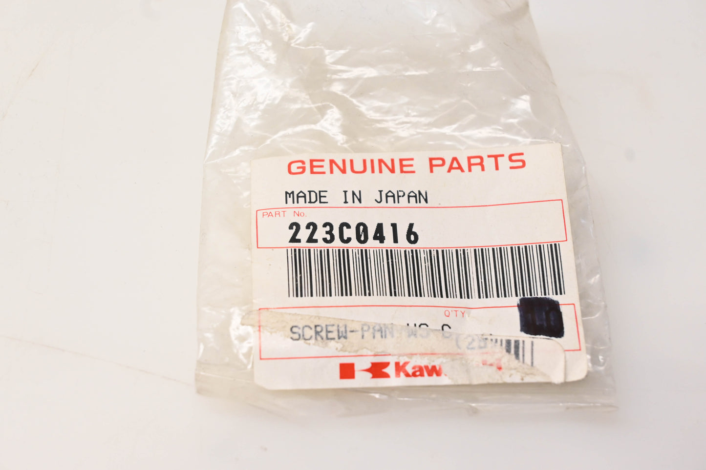 New OEM Kawasaki 223C0416 Screw With Washer NOS