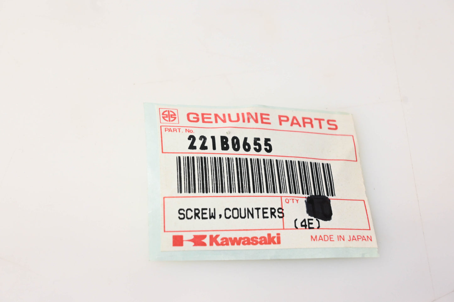 New OEM Kawasaki 221B0655 Countersunk Screw NOS