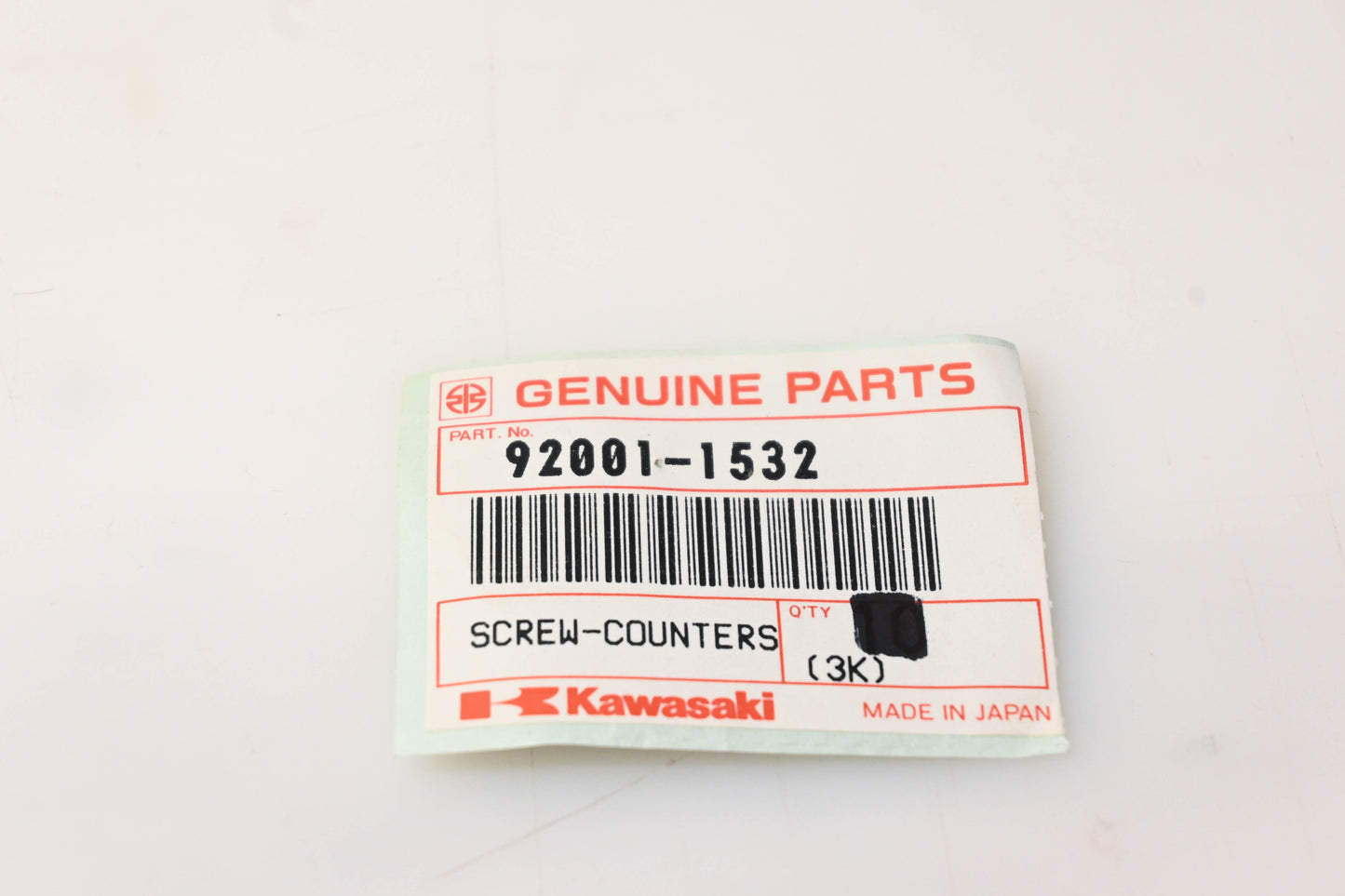 New OEM Kawasaki 92001-1532 Countersunk Screw NOS