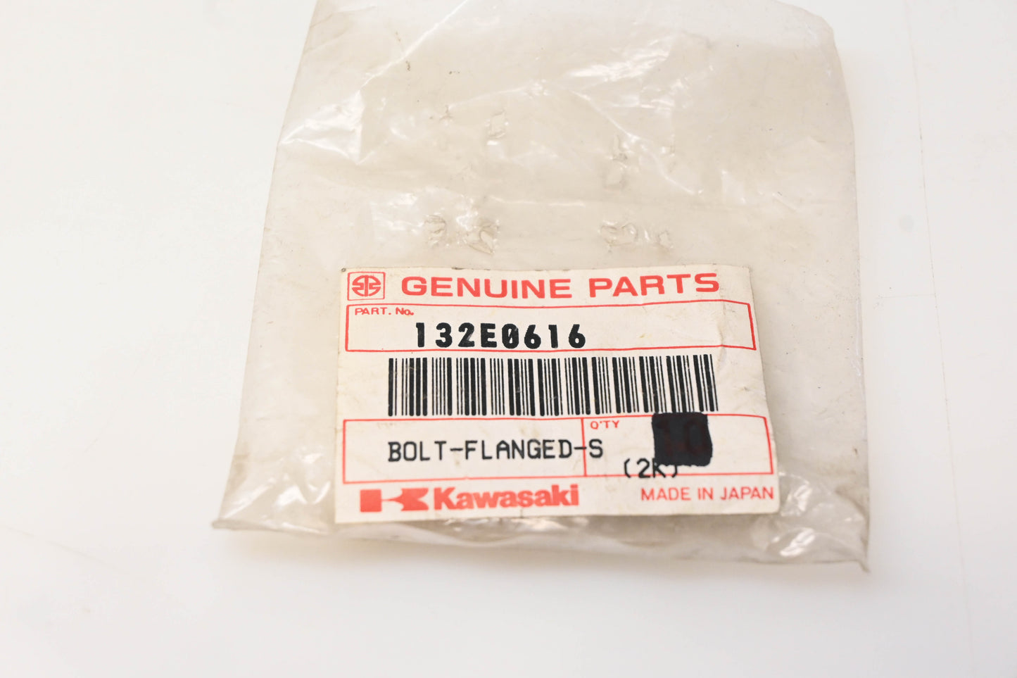New OEM Kawasaki 132E0616 Flanged Bolt NOS