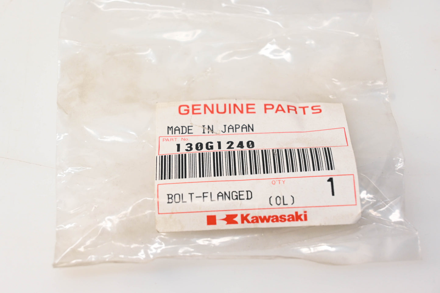 New OEM Kawasaki 130G1240 Flanged Bolt NOS