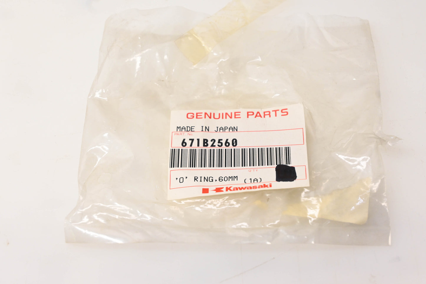 New OEM Kawasaki 671B2560 60mm O-Ring NOS