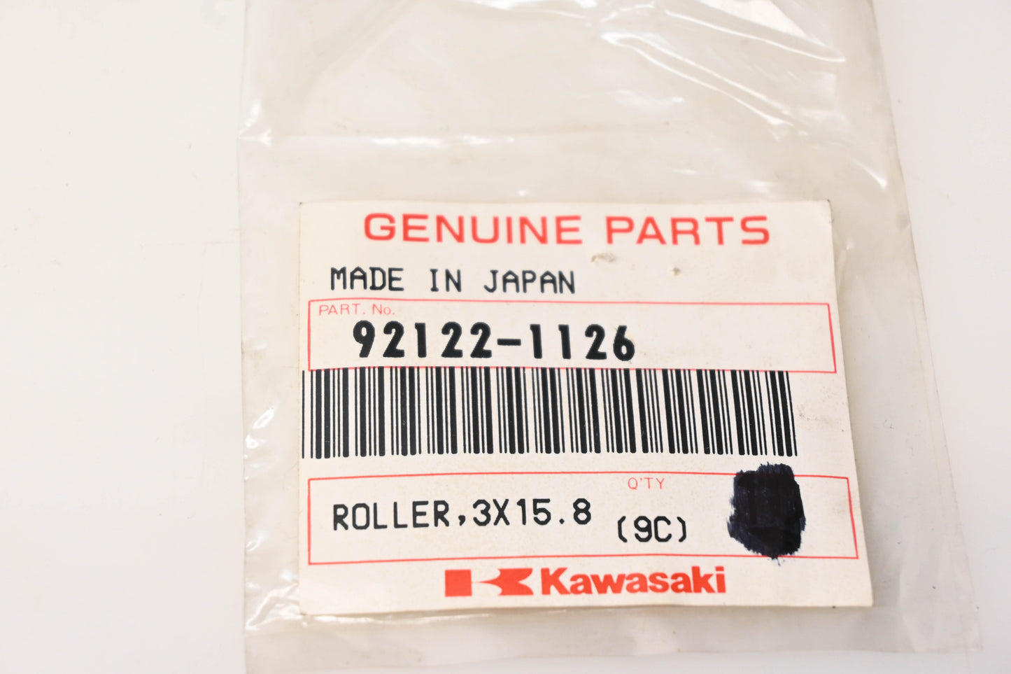New OEM Kawasaki 92122-1126 Roller 3X15.8 NOS