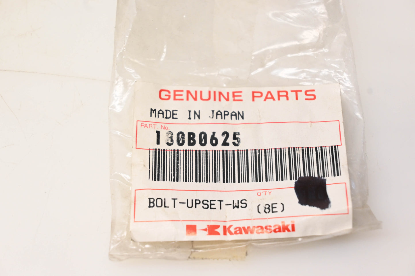 New OEM Kawasaki 180B0625 Upset Bolt 6x25 NOS