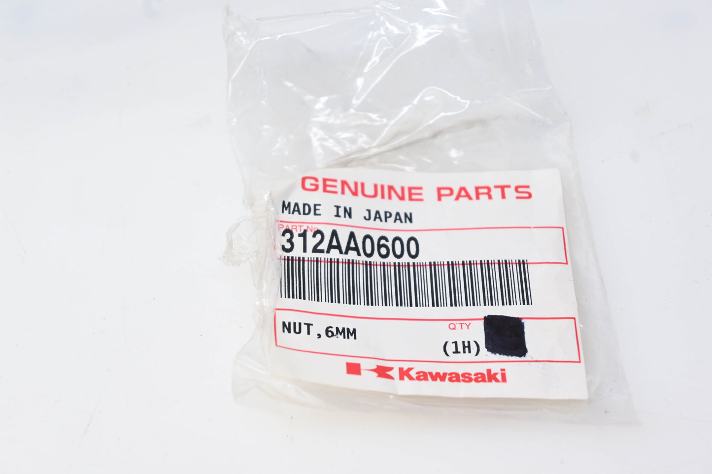 New OEM Kawasaki 312AA0600 Nut NOS