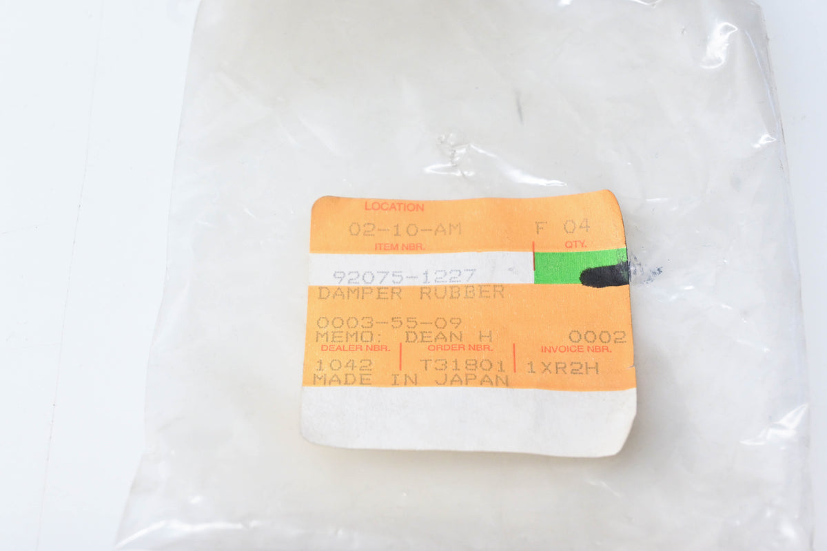 New OEM Kawasaki 92075-1227 Rubber Damper NOS