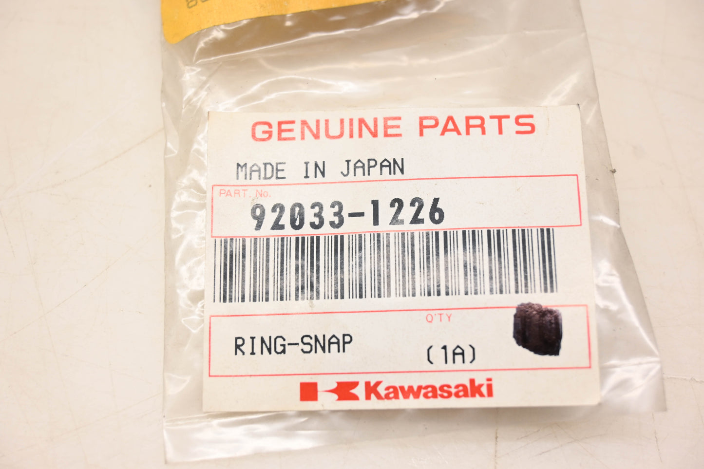 New OEM Kawasaki 92033-1226 Piston Snap Ring NOS