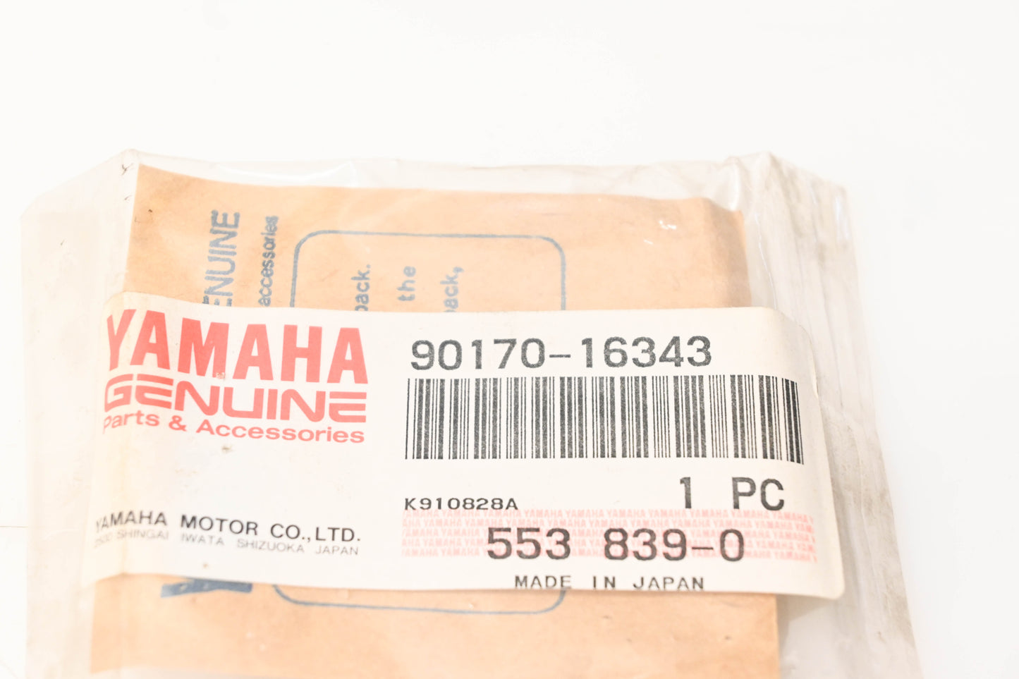 Yamaha 90170-16343-00 Nut NOS