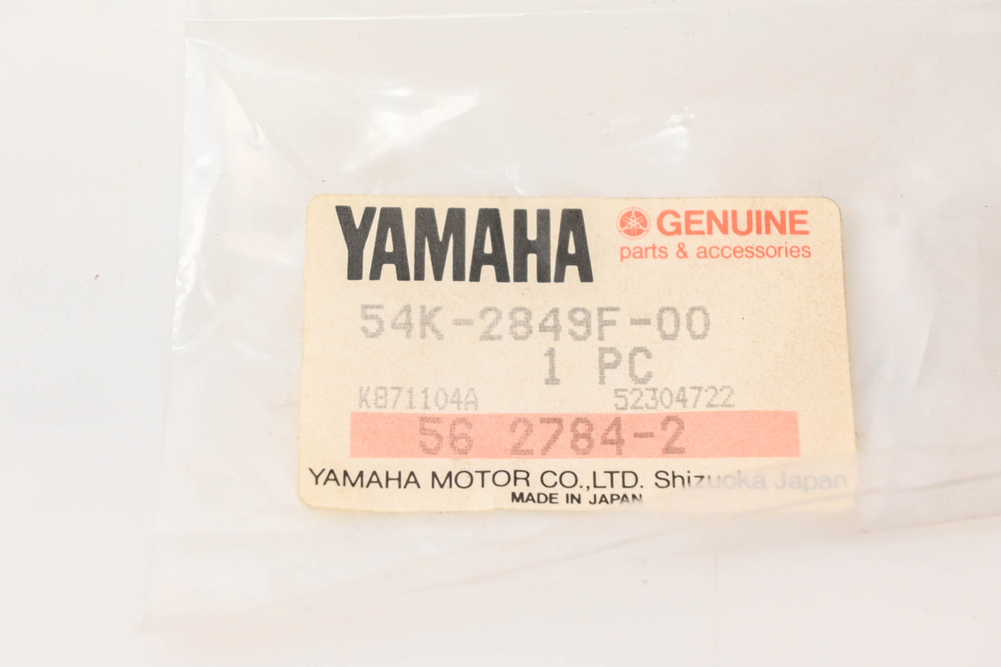 New OEM Yamaha 54K-2849F-00-00 Travel Bag Seal NOS