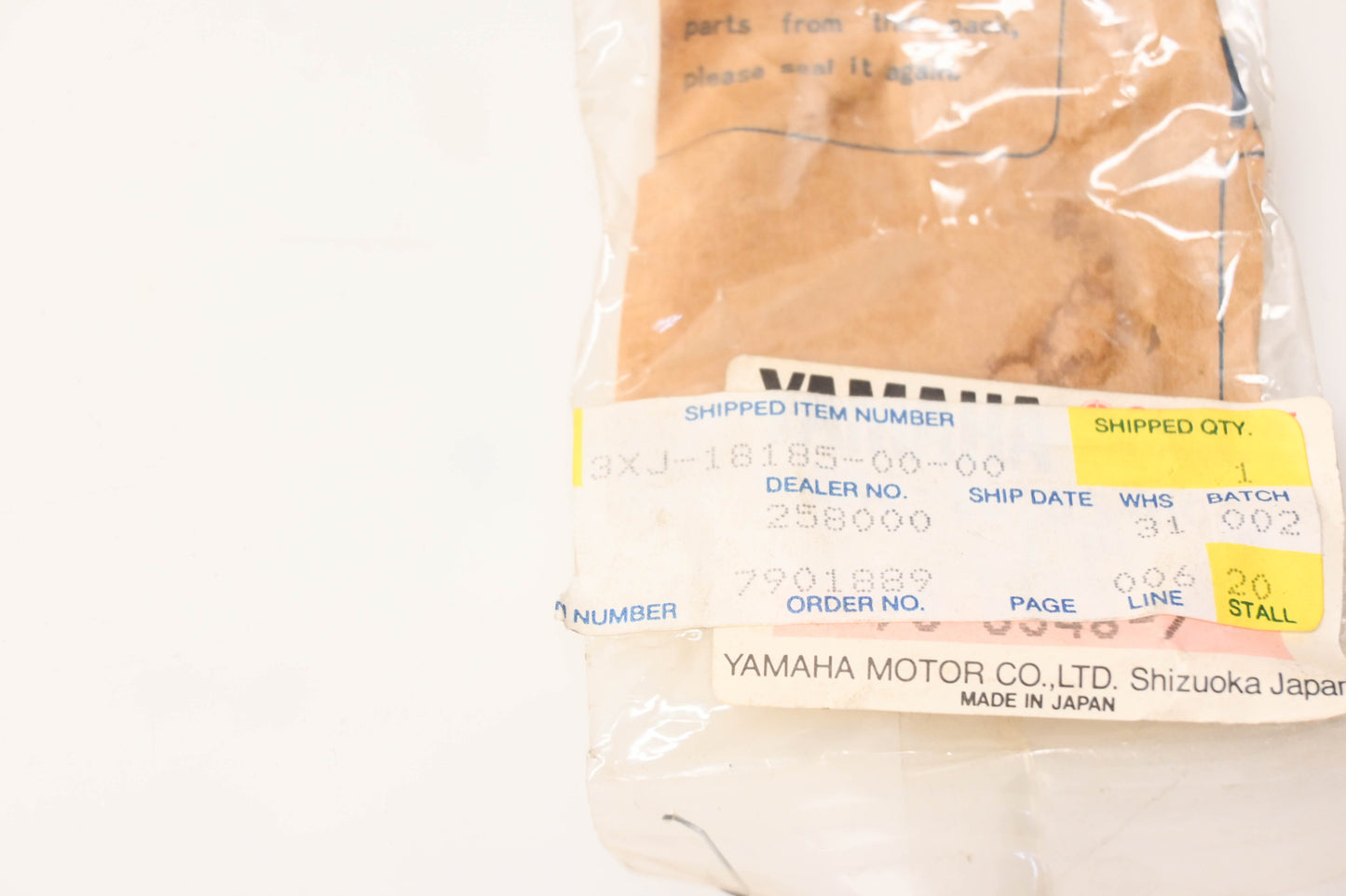 New OEM Yamaha 3XJ-18185-00-00 Segment NOS
