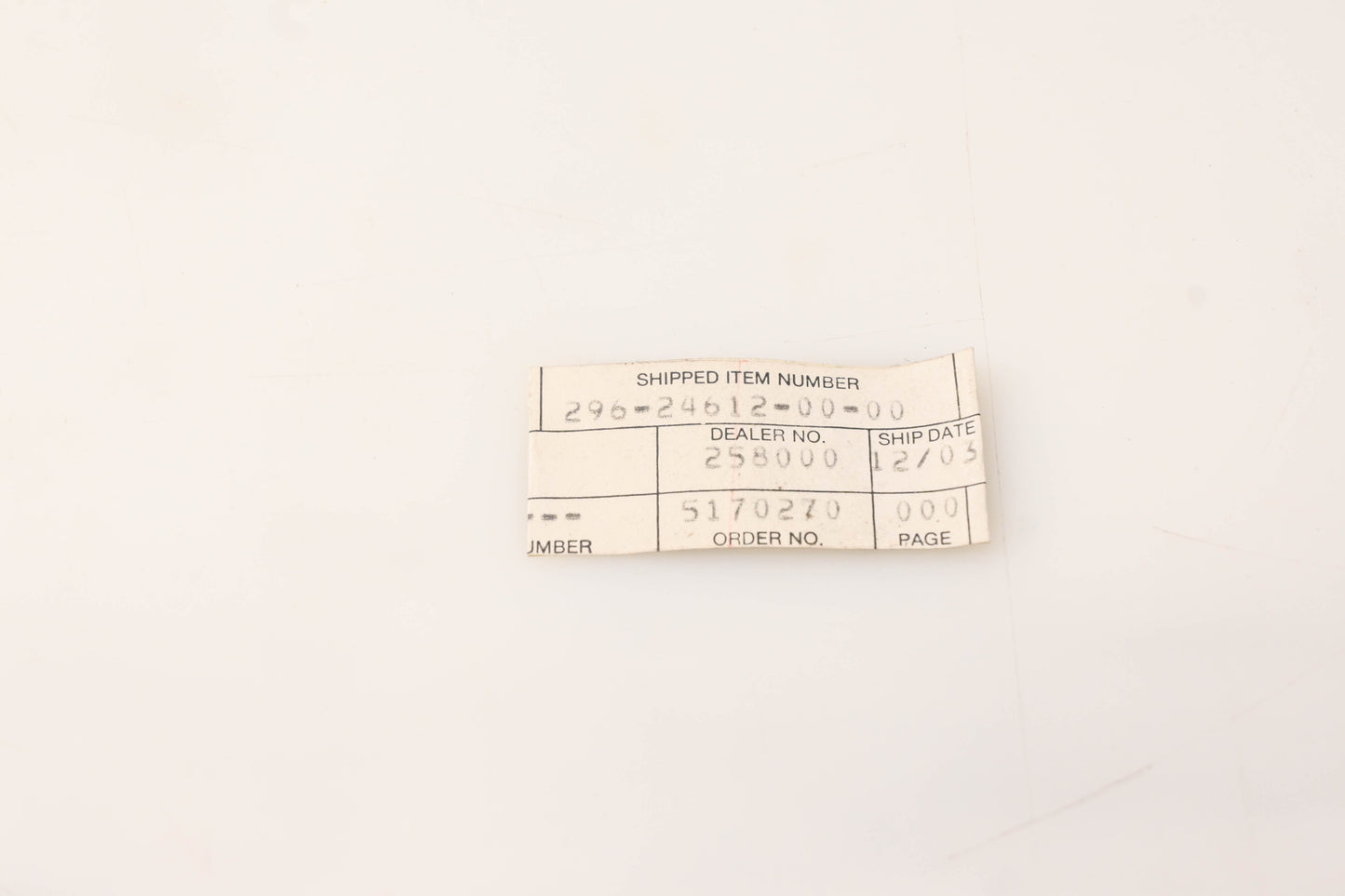 New OEM Yamaha 296-24612-00-00 Gasket Cap NOS