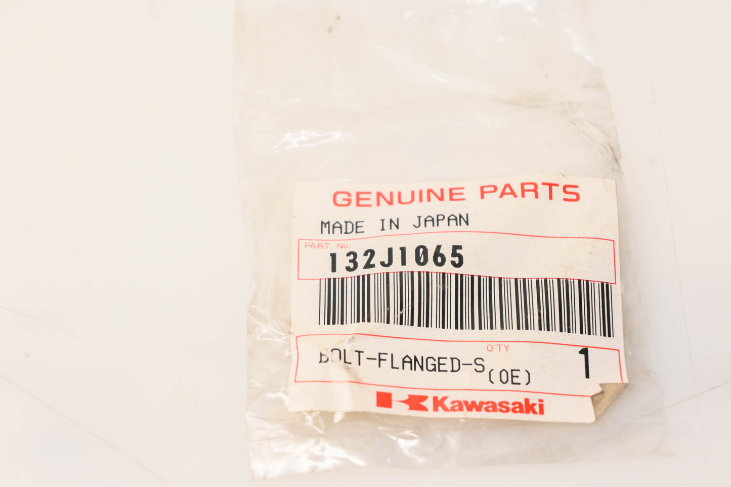 New OEM Kawasaki 132J1065 Flanged Bolt NOS