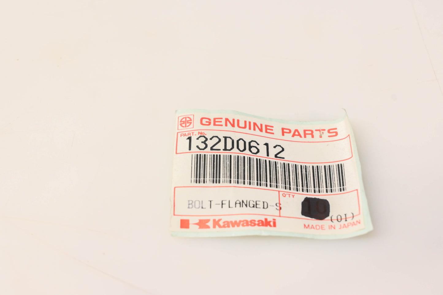 New OEM Kawasaki 132D0612 Flanged Bolt NOS
