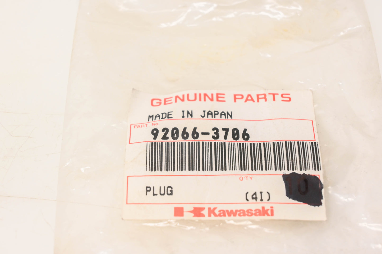 New OEM Kawasaki 92066-3706 Plug NOS