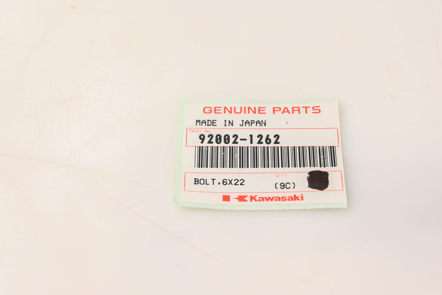 New OEM Kawasaki 92002-1262 Bolt With Washer NOS