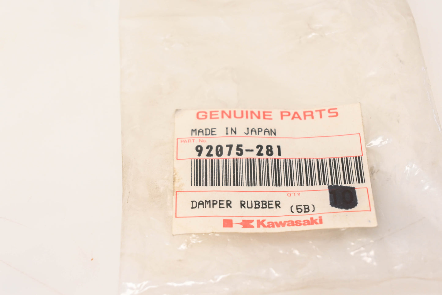 New OEM Kawasaki 92075-281 Rubber Damper NOS