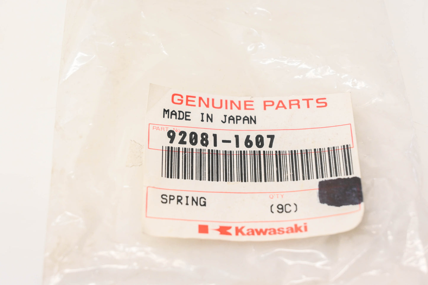 New OEM Kawasaki 92081-1607 Spring NOS