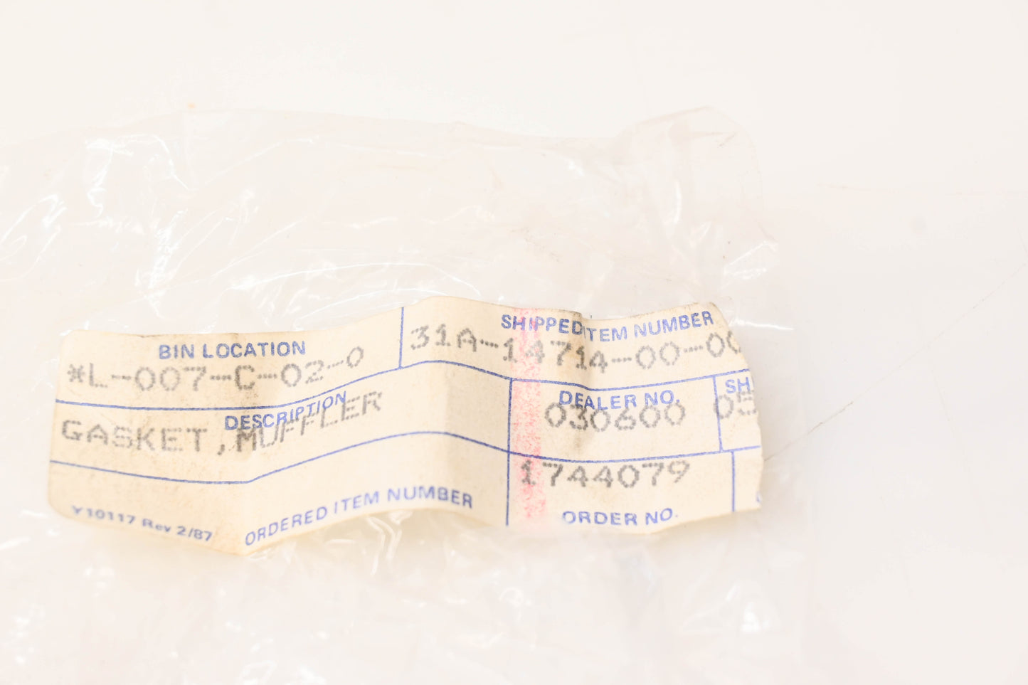 New OEM Yamaha 31A-14714-00-00 Muffler Exhaust Gasket NOS