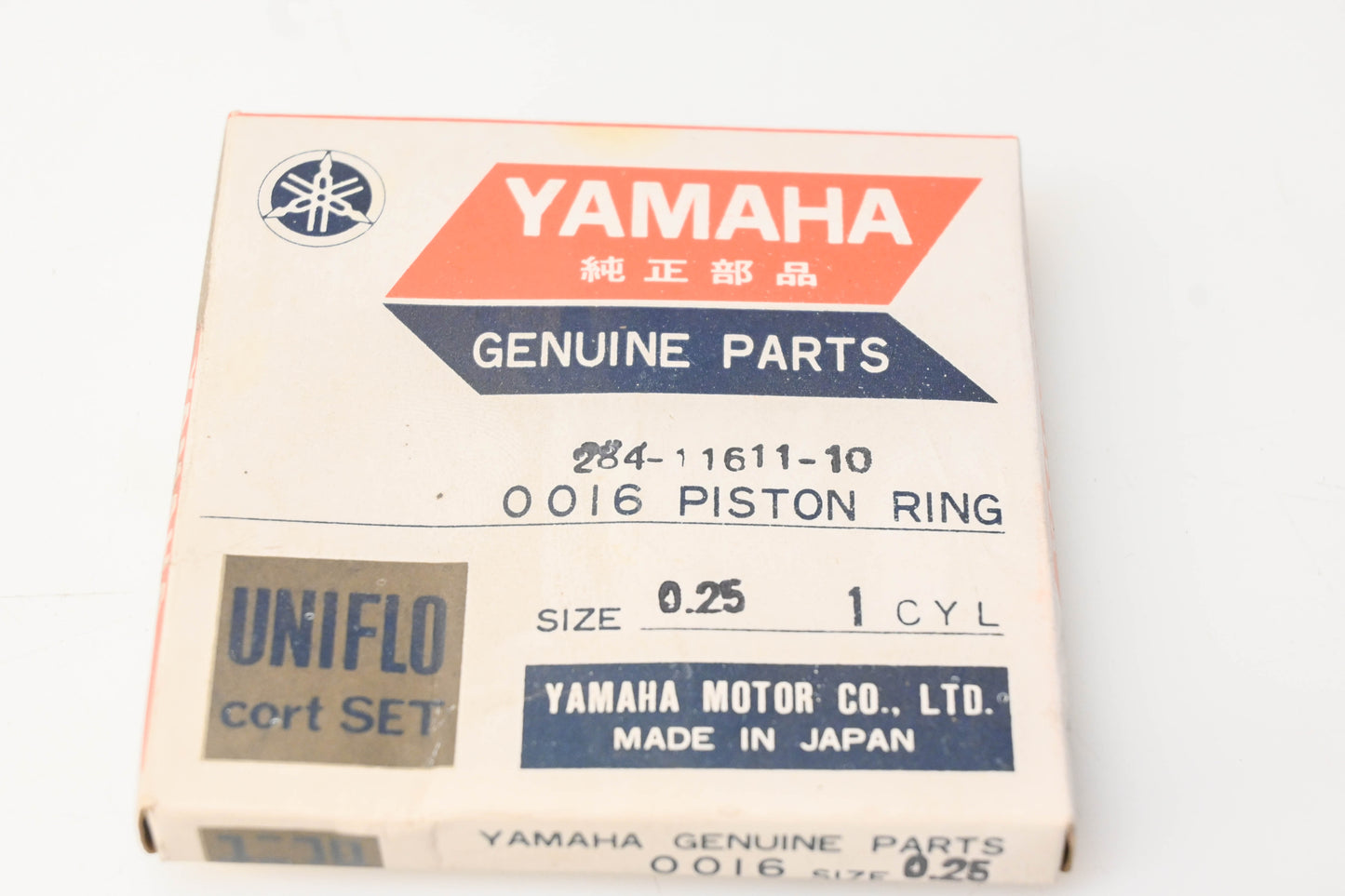 New OEM Yamaha 284-11611-10-00 Piston Ring 1st O/S NOS