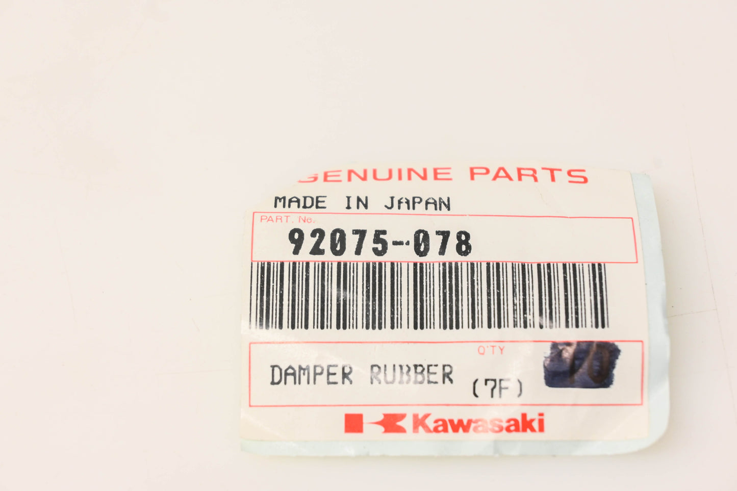 New OEM Yamaha 92075-078 Rubber Damper NOS