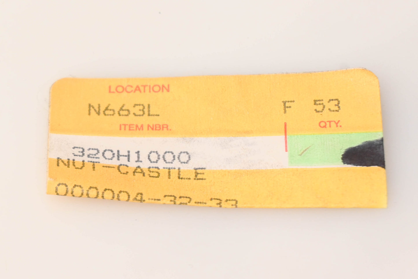 New OEM Kawasaki 320H1000 Castle Nut NOS