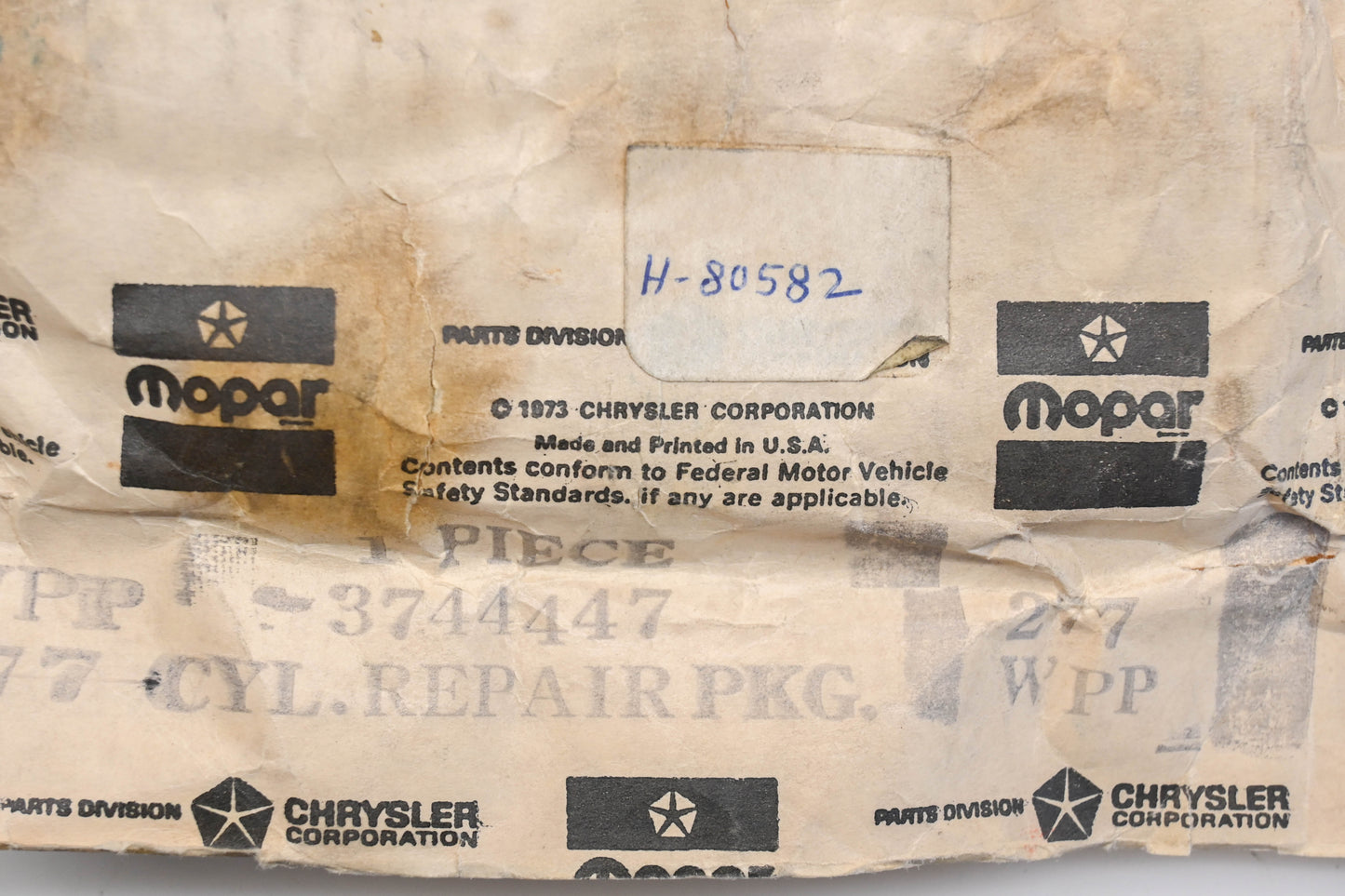 Mopar H80582, 3744447 Master Cylinder Repair Kit NOS