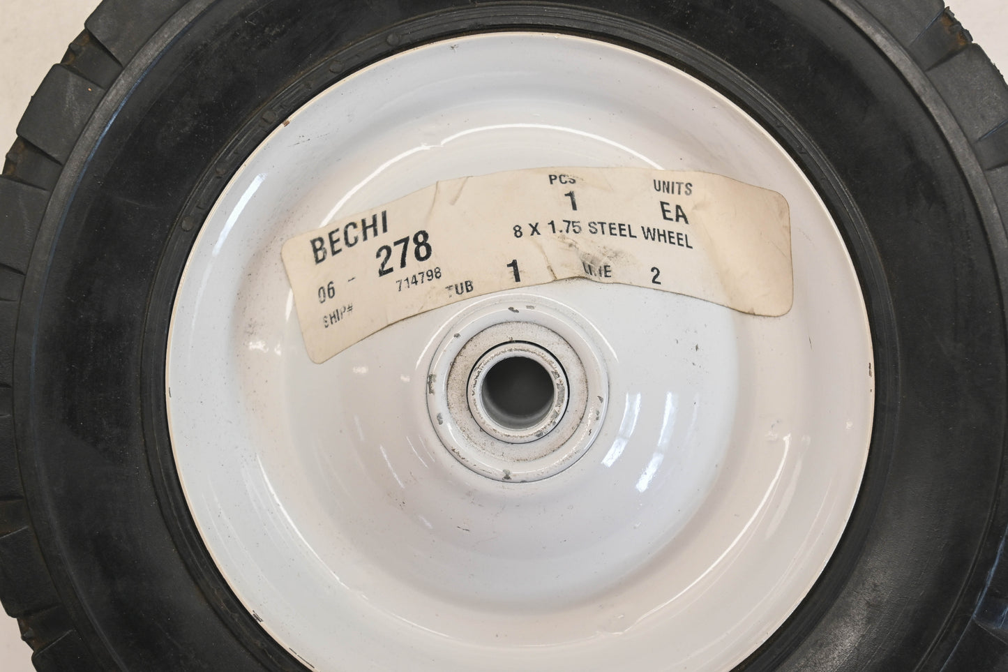 Rotary 06-278 White 8" x 1.75" Wheel NOS