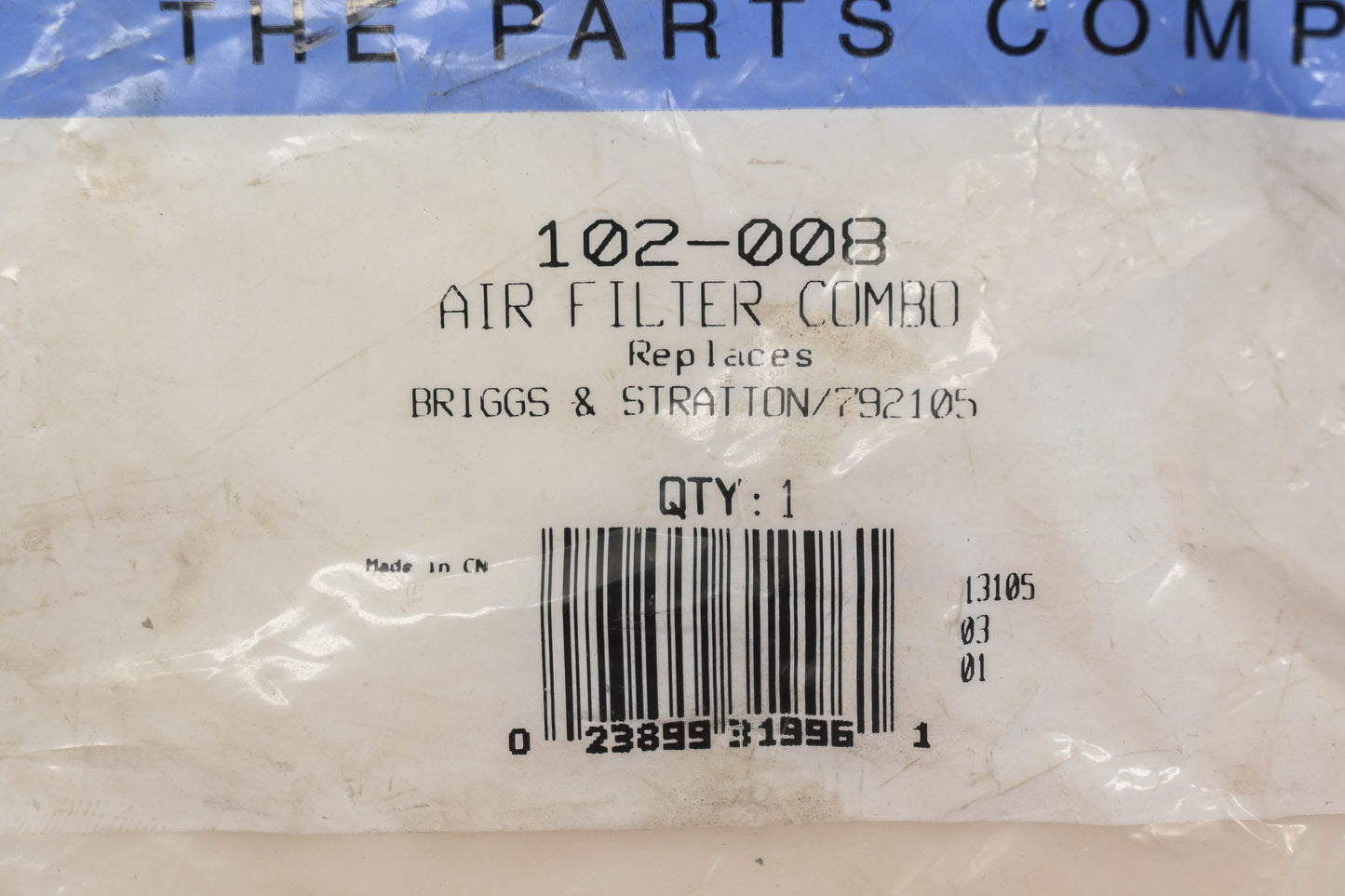 Stens 102-008, 792105 Air Filter NOS