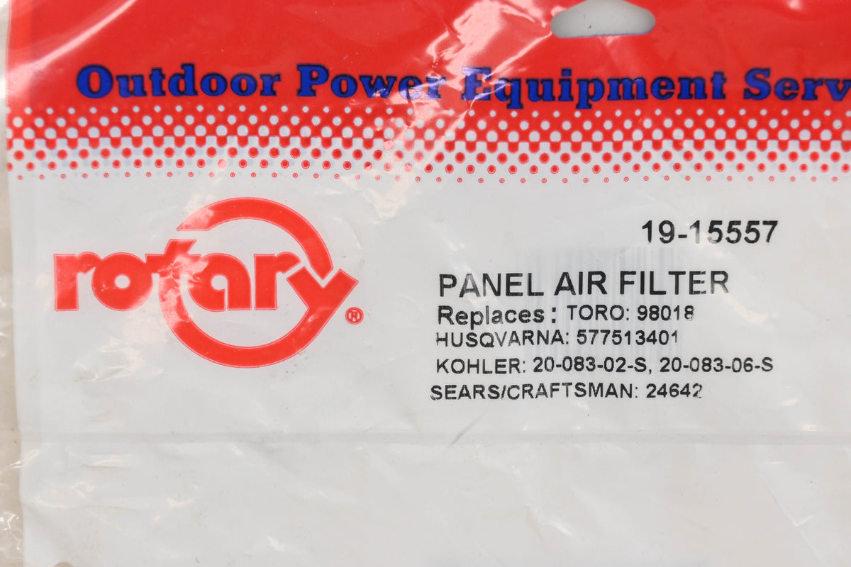 Rotary 19-15557, 98018, 577513401 Panel Air Filter NOS