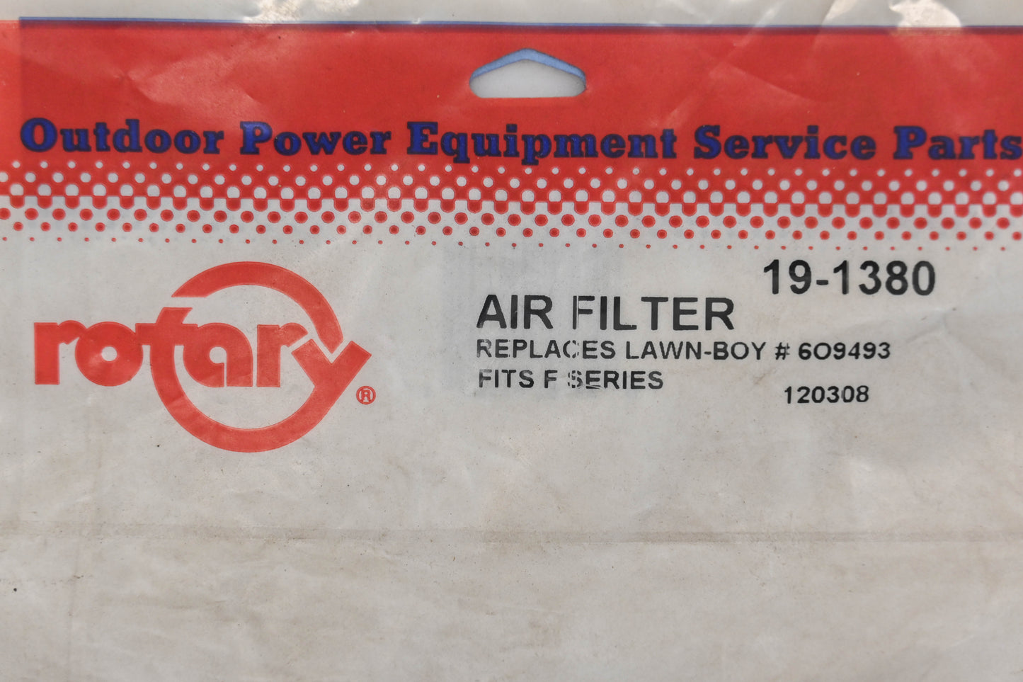 Rotary 19-1380, 609493 Air Filter NOS