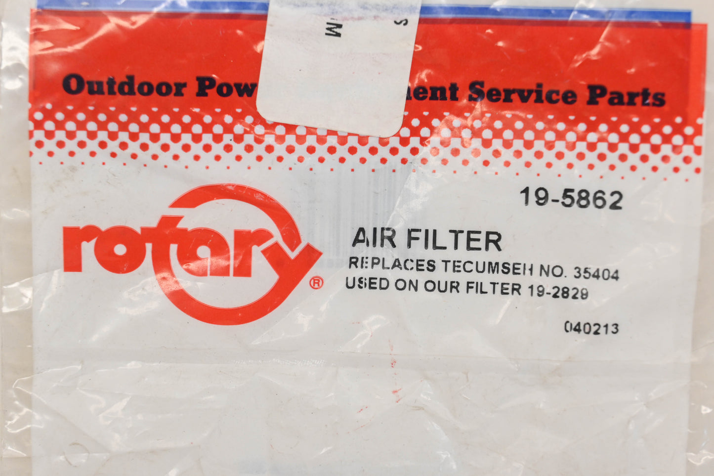Rotary 19-5862, 35404 Air Filter NOS