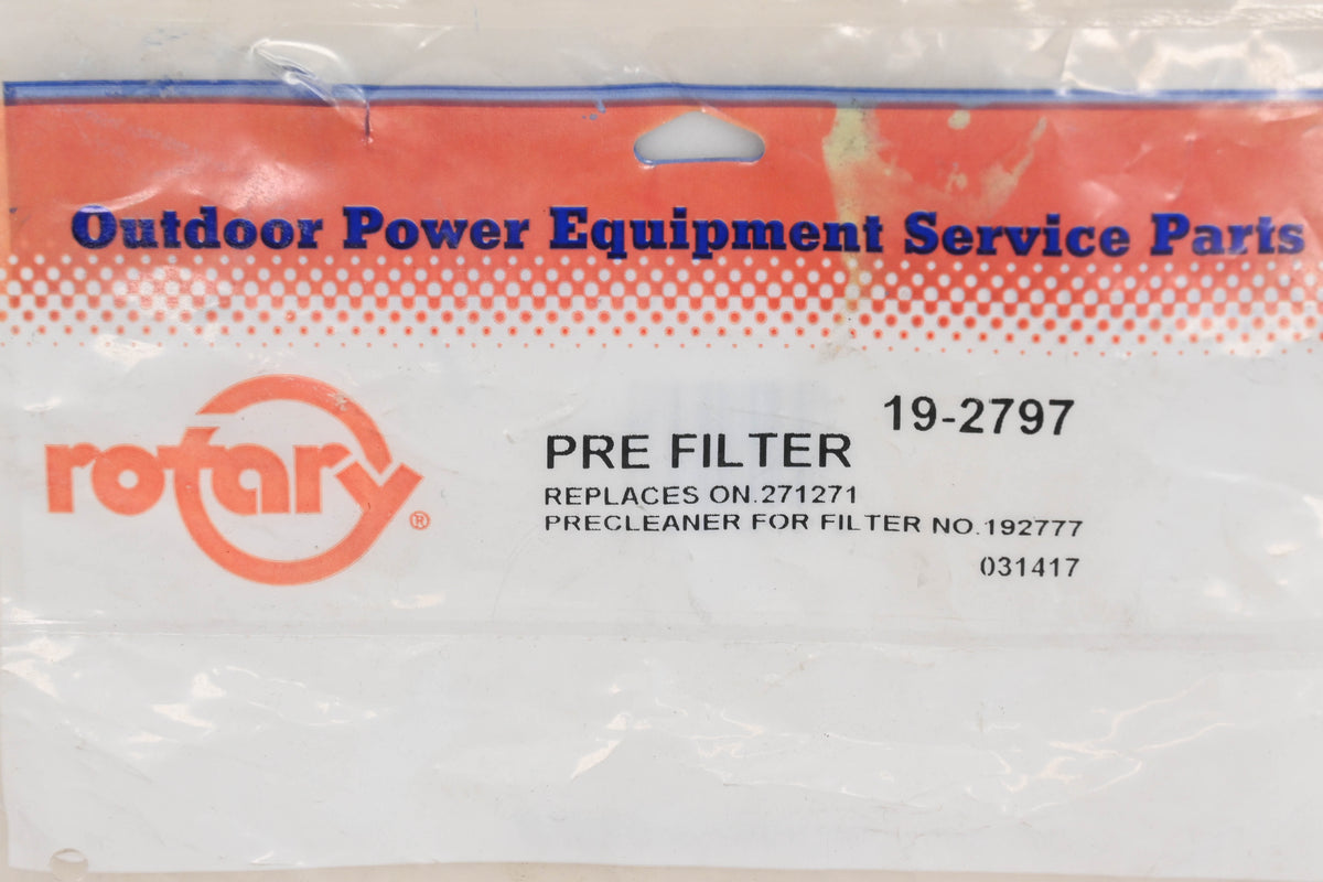 Rotary 19-2797, 271271 Pre-Filter NOS