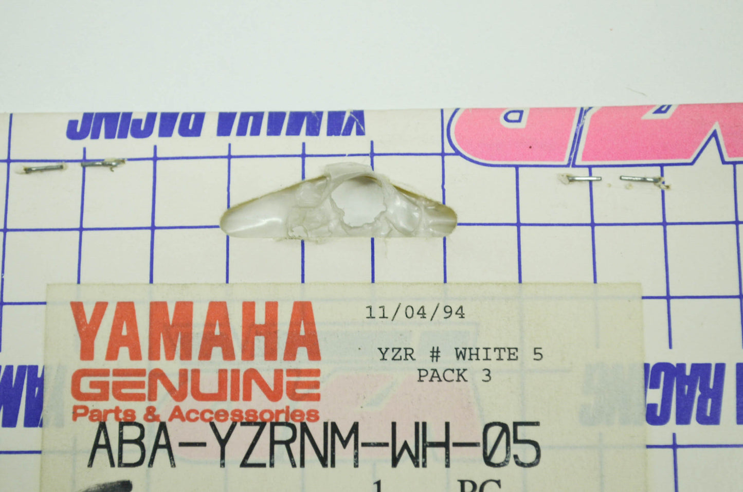NEW OEM Yamaha YZR #5 Number Decal White NOS