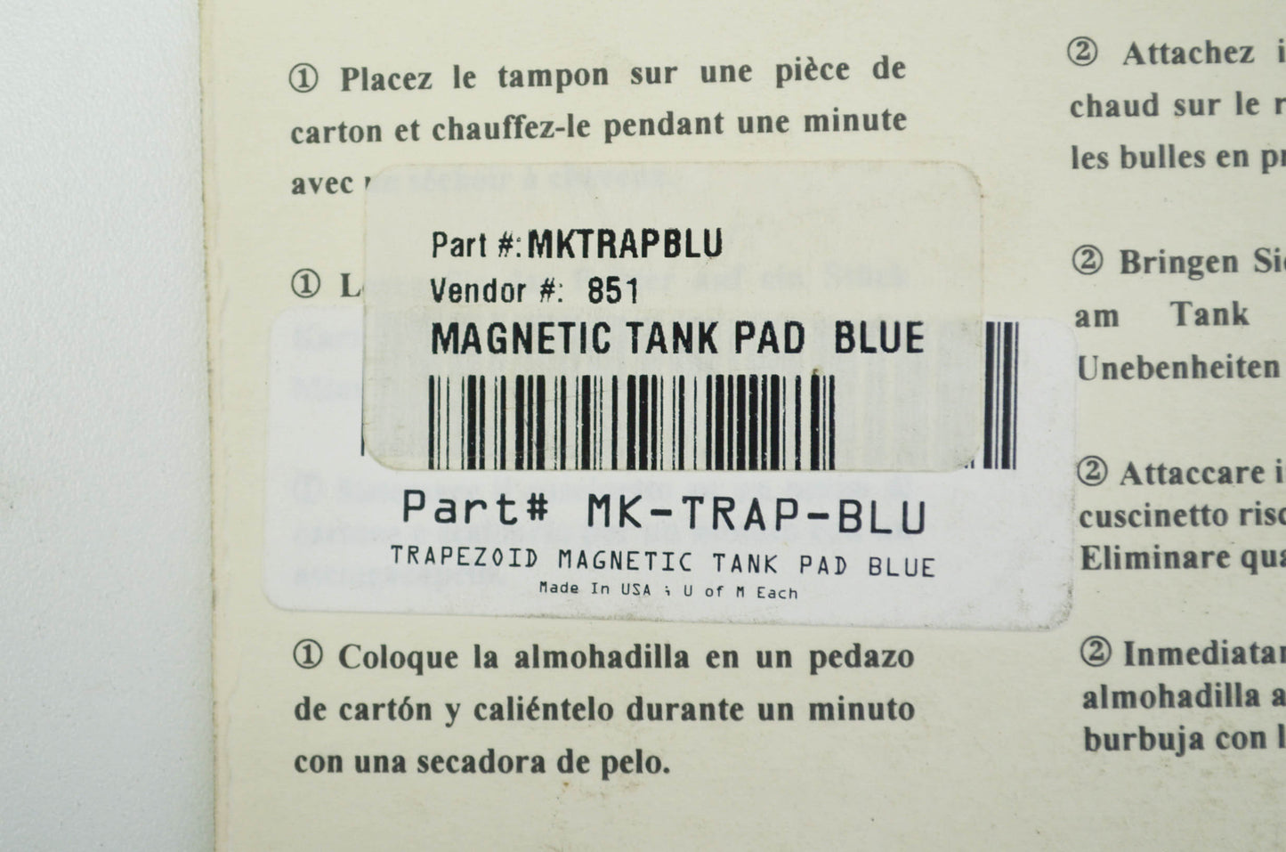NEW Mag-Knight Tank Pad CBR VFR GSX-R NOS