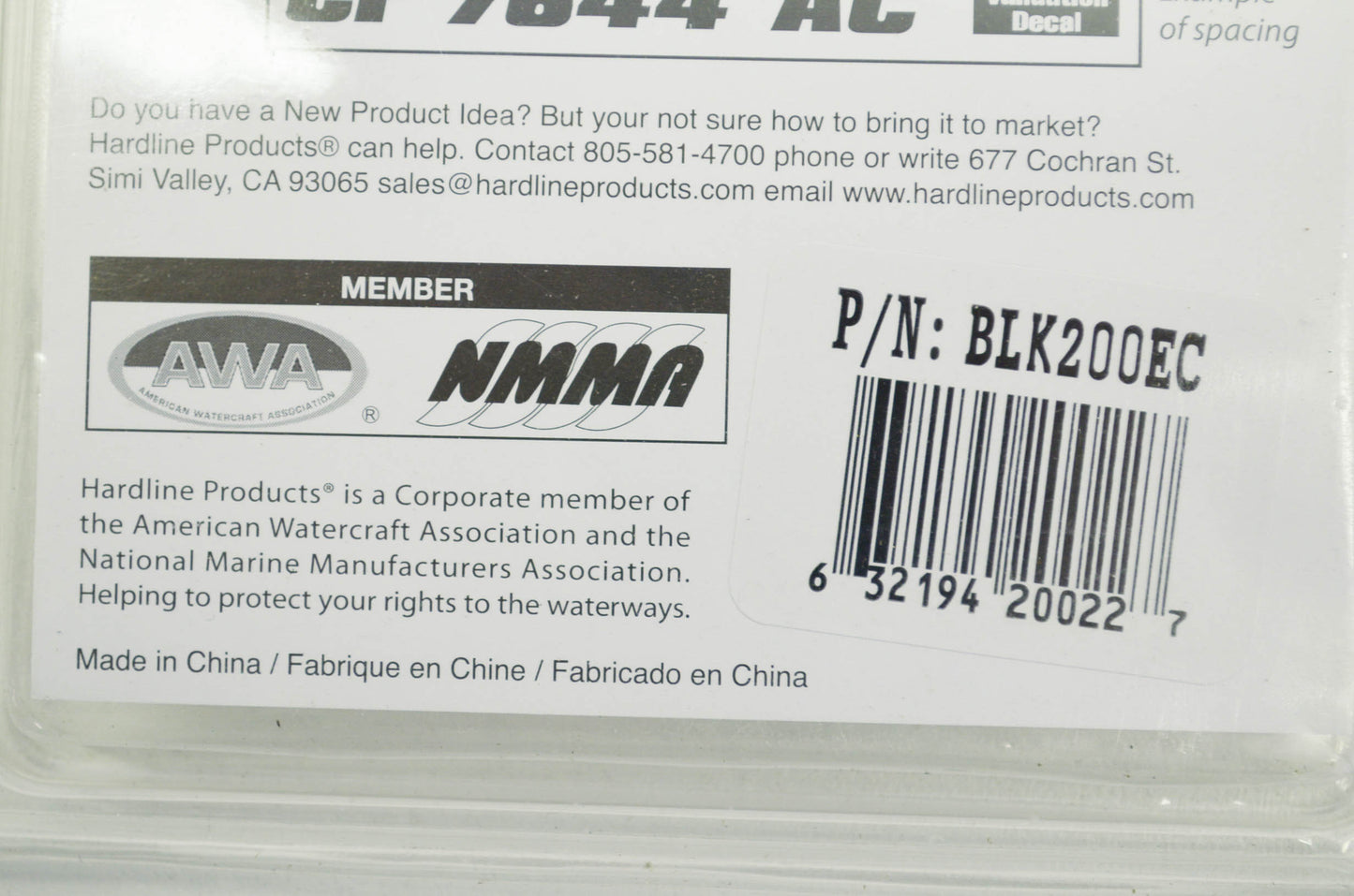 NEW Hardline Boat Number Kit Black NOS