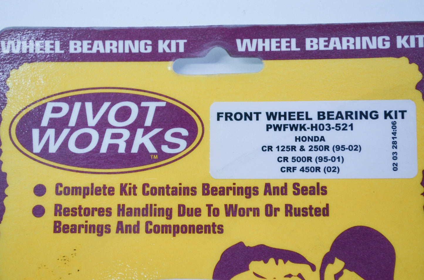 NEW Pivot Works Front Wheel Bearing Kit 95-02 Honda CR 125R 250R 500R NOS