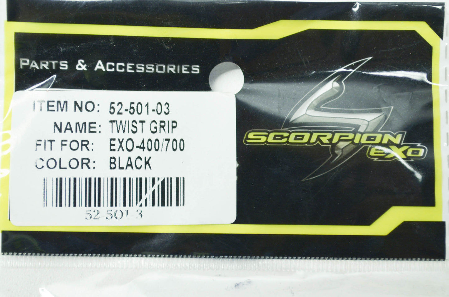 NEW Scorpion Helmet Twist Grip Covers Gloss Black EXO 400 700 NOS