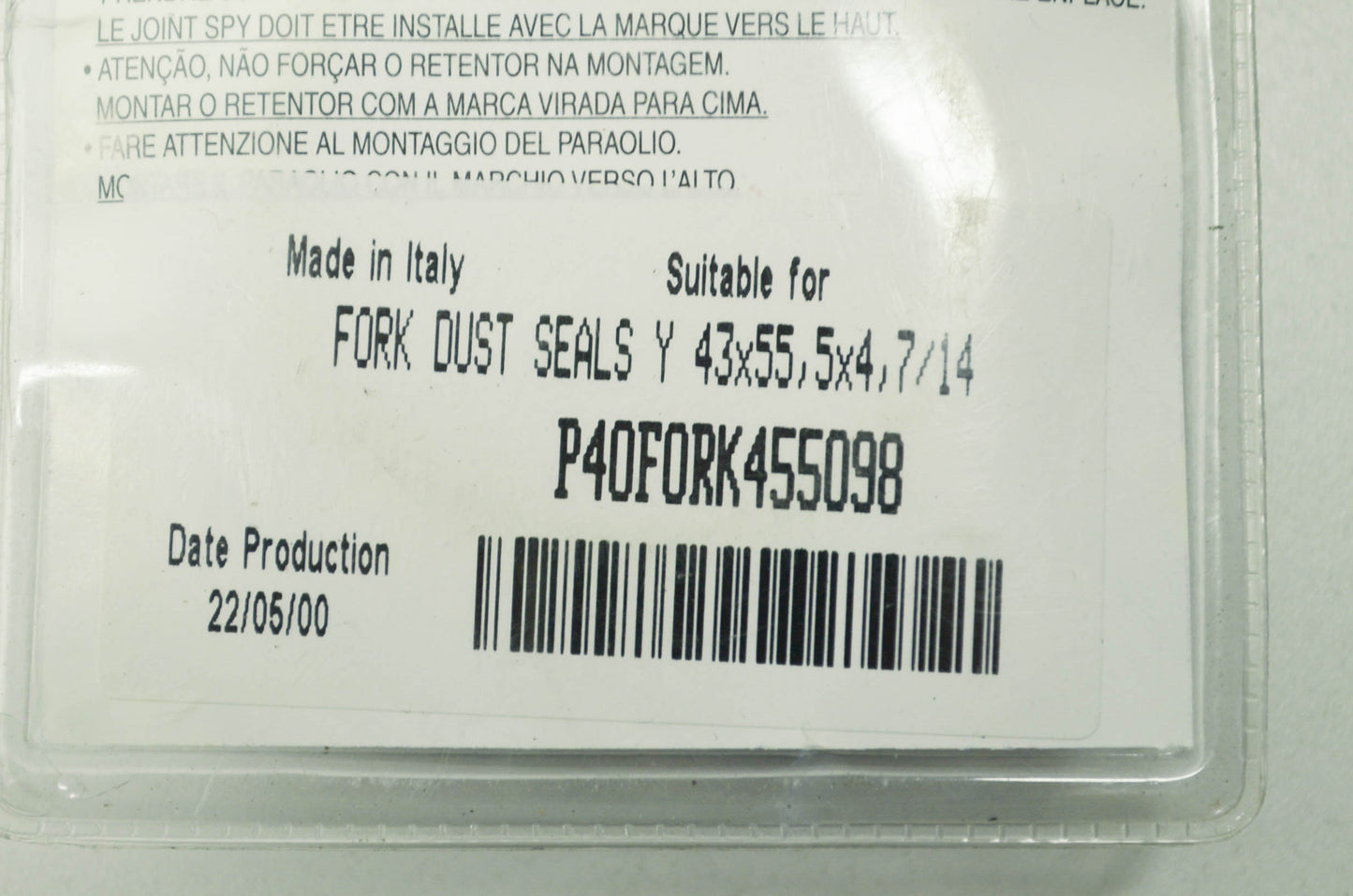NEW Group Athena Fork Seal 43X55 5X4 7/14 NOS