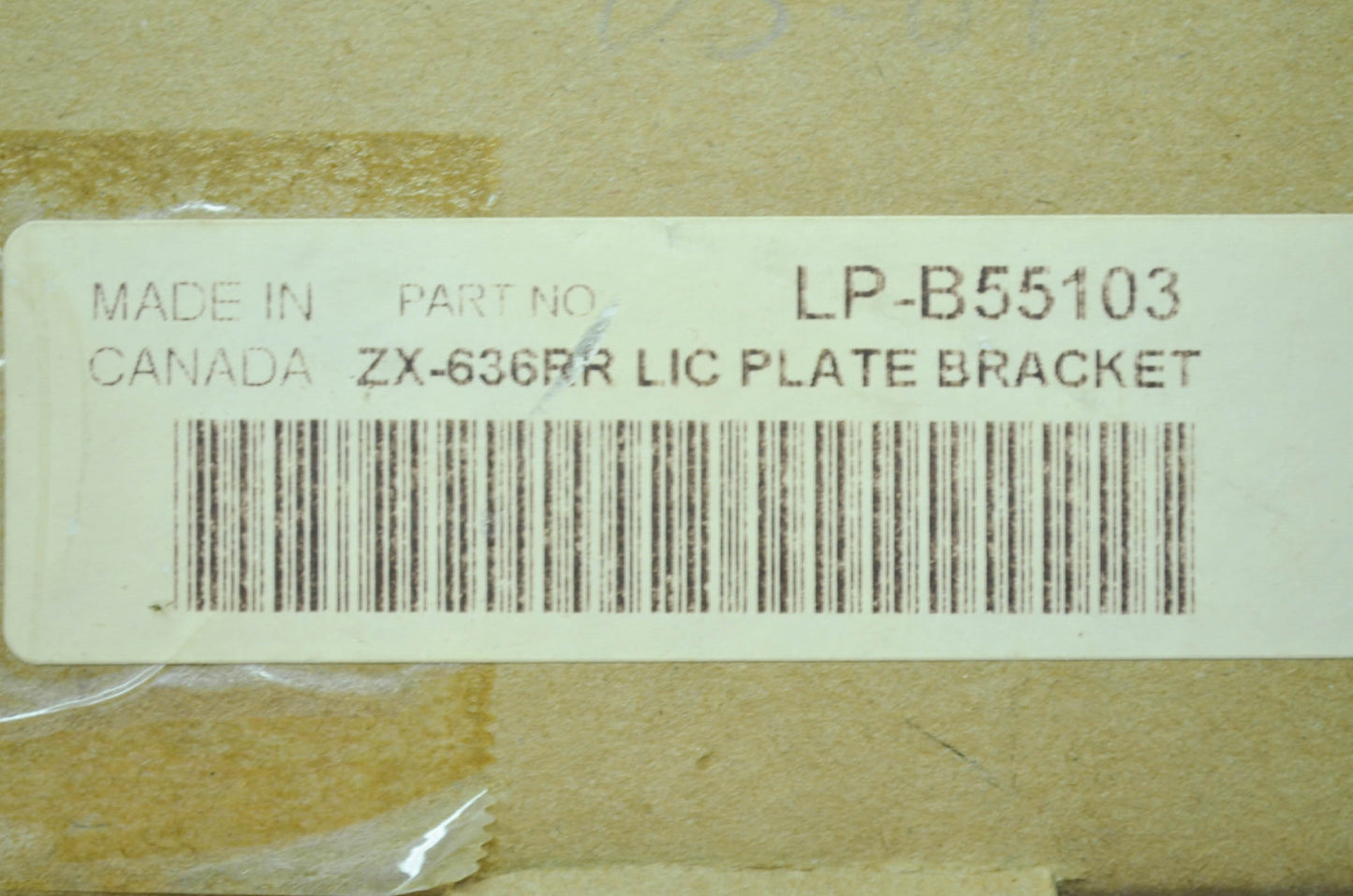NEW Lighting License Plate Bracket Kawasaki ZX636RR NOS
