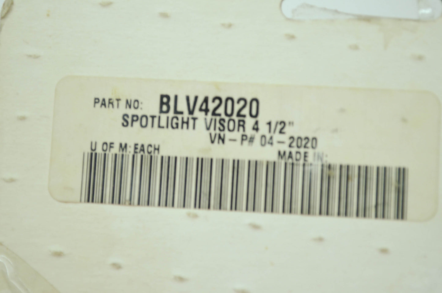 Spotlight Visor 4 1/2' NOS